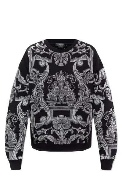 Shop Versace Sweaters In Black