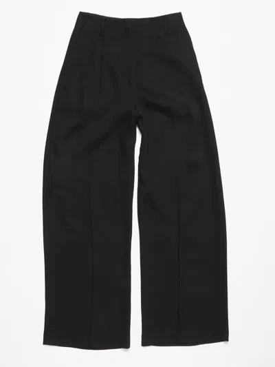 Acne Studios Tailored Wool Blend Trousers In Black