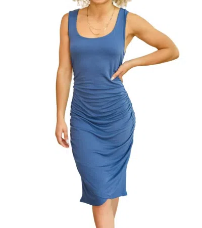 White Birch Wrap Dress In Blue In Blue