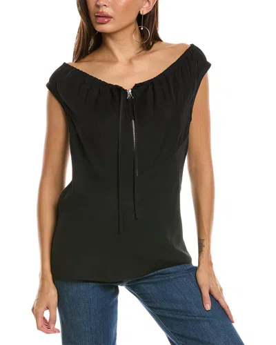 Helmut Lang Drawstring Sleeveless Top In Black