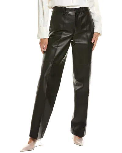 Helmut Lang Pleated Leather Classic Shirt In Black