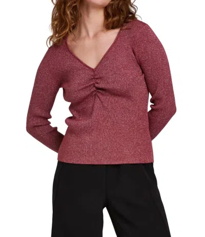 Another Love Leighton Knit Top In Cranberry In Red
