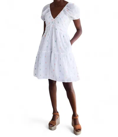 Never A Wallflower Elle Short Dress In White In Multi