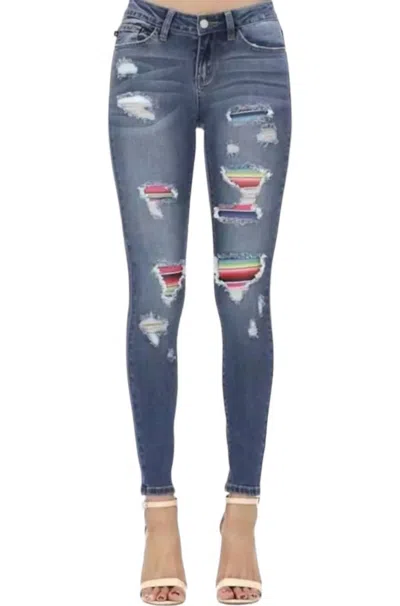 JUDY BLUE SERAPE JEANS IN BLUE 
