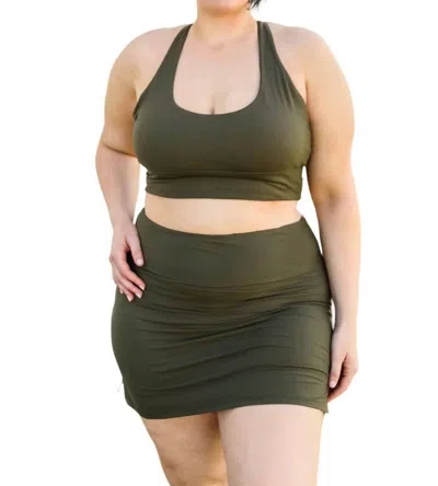 Rae Mode Next Move Sports Bra In Olive In Green