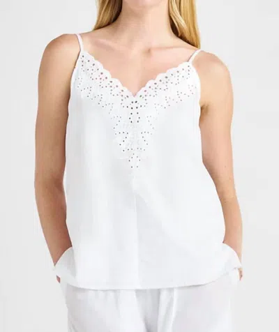 Splendid Womens Eyelet Tank Pullover Top In White