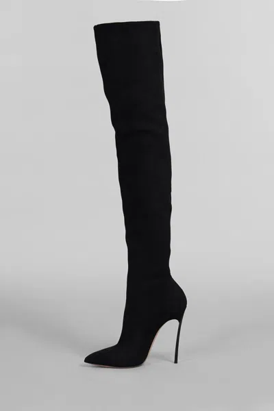 Shop Casadei Blade High Heels Boots In Black