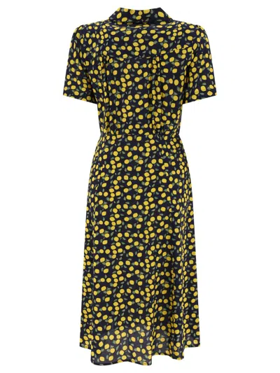 Shop Ines De La Fressange "angèle" Dress In Blue