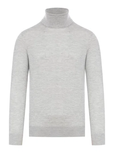 Zegna Turtleneck, Regular Fit, Ribbed Bottom, Ribbed Collar In Grey