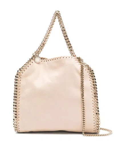 Shop Stella Mccartney Mini Tote Eco Shaggy Deer W/light Gold Color Chain Beige In Nude & Neutrals