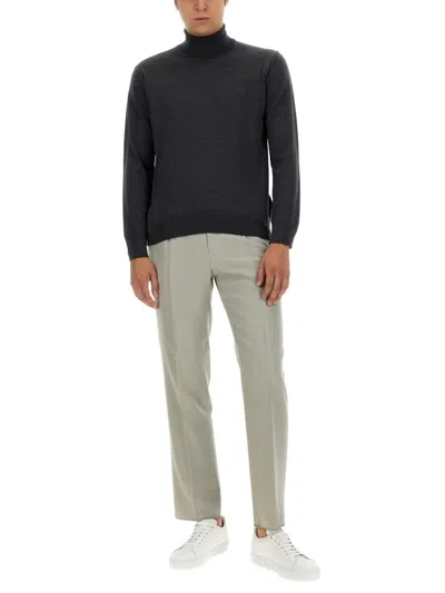 Shop Etro Turtleneck With Embroidery In Grey