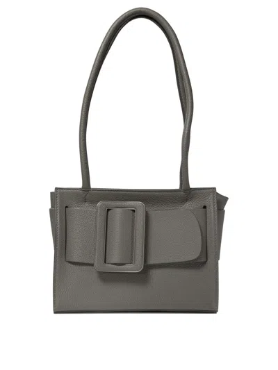Boyy Bobby 23 Soft Shoulder Bag In Grained Leather In Grey