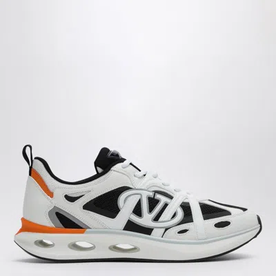 Valentino Vlogo Easyjog Sneakers With Contrast Accents In White