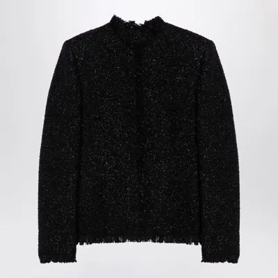 Givenchy Tweed And Lurex Blazer In Black