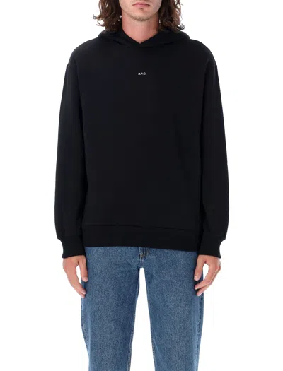 Apc A.p.c. Sweatshirt With Micro Logo In Black White