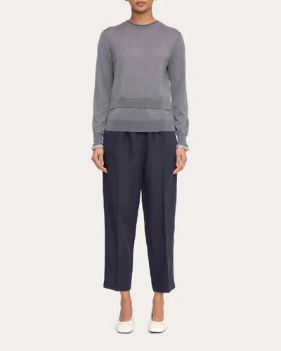 3.1 Phillip Lim Layered Knitted Top In Grey