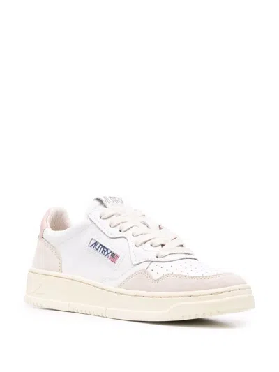 Autry Champion Leather Low-top Sneakers With Rubber Sole In White