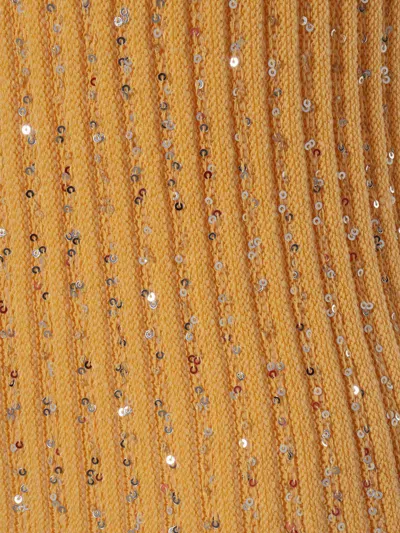 Fabiana Filippi Sleeveless Top With Paillettes In Orange