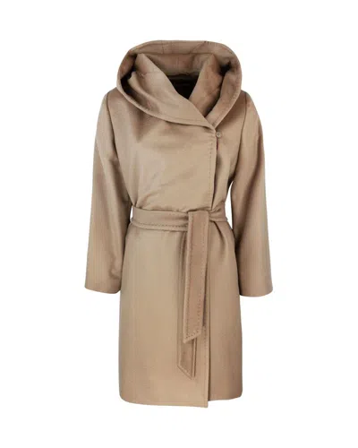 Shop Max Mara Studio Coat In Brown