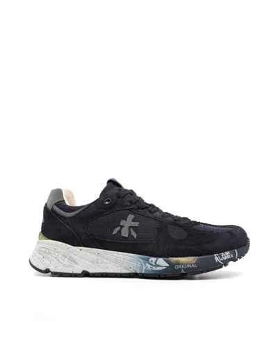 Premiata Mase Blue Sneakers In Black