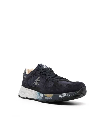 Premiata Mase Blue Sneakers In Black