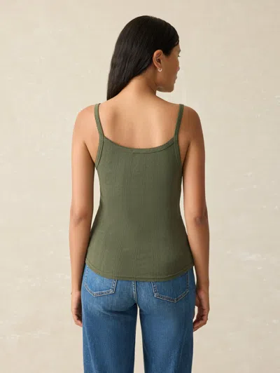 Faherty Pacific Pointelle Tank In Beetle