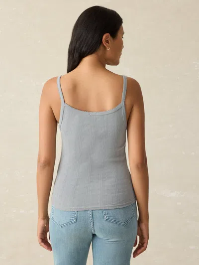 Faherty Pacific Pointelle Tank In Tradewinds