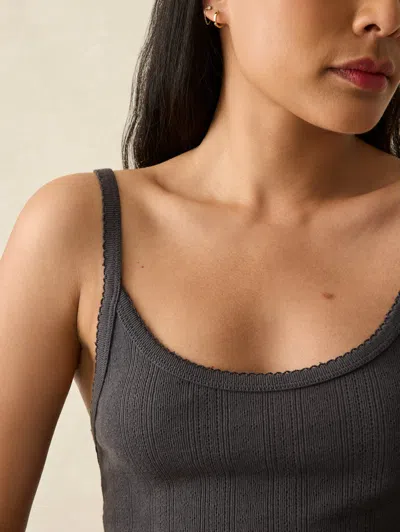 Faherty Pacific Pointelle Tank In Washed Black