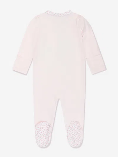 Polo Ralph Lauren Floral-trim Cotton Coverall In Pink