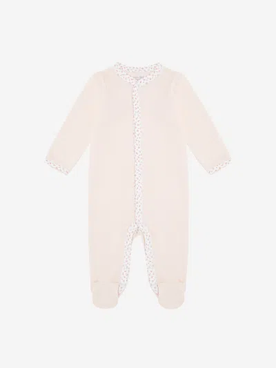 Polo Ralph Lauren Floral-trim Cotton Coverall In Pink