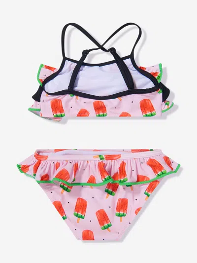 Nessi Byrd Watermelon-print Frilled Two-piece In Multicoloured
