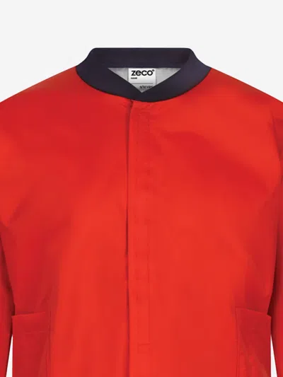 Zeco Schoolwear Kids School Painting Smock In Red