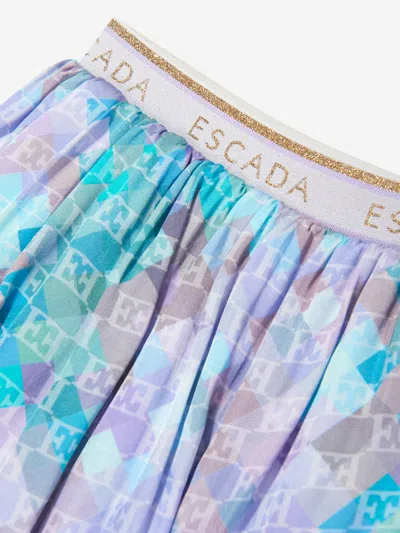 Escada Girls Layered Skirt In Blue