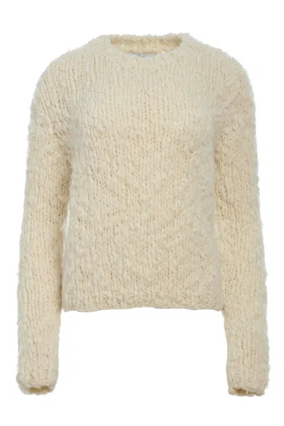 Gabriela Hearst Dalton Knit Sweater In Ivory Welflame Cashmere In Ivory
