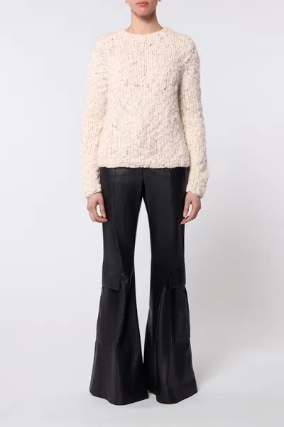 Gabriela Hearst Dalton Knit Sweater In Ivory Welflame Cashmere In Ivory
