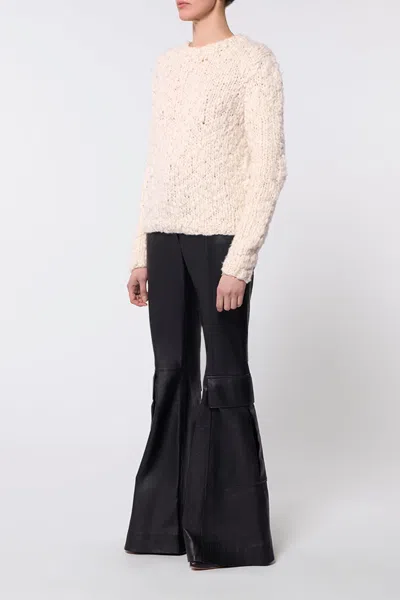 Gabriela Hearst Dalton Knit Sweater In Ivory Welflame Cashmere In Ivory
