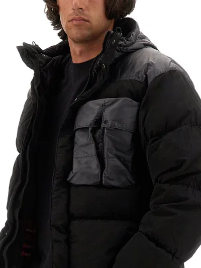 C.p. Company C. P. Company Eco Chrome-r Goggle Down Jacket In Black