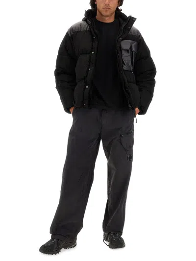 C.p. Company C. P. Company Eco Chrome-r Goggle Down Jacket In Black