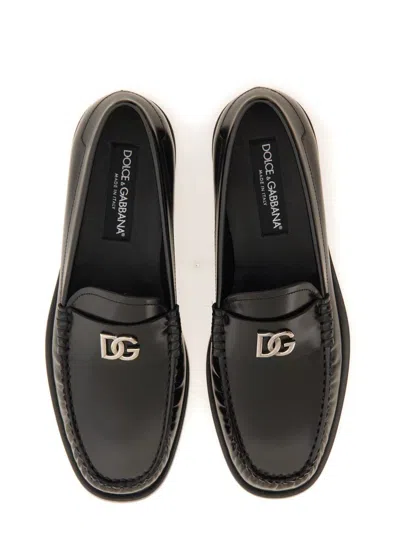 Shop Dolce & Gabbana Loafer With Logo In Black