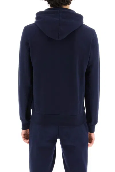 Shop Lacoste Hoodie With Logo Patch In Blue