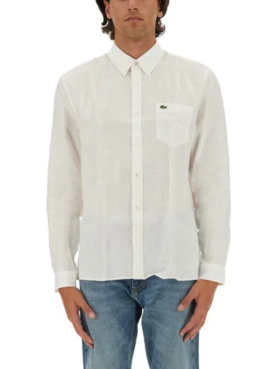 Shop Lacoste Shirt With Logo In White