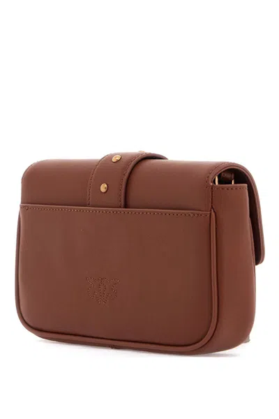 Shop Pinko Love Pocket Simply Crossbody Bag In Brown