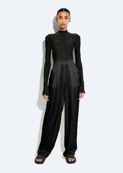 Lapointe Satin Relaxed Pant In Black