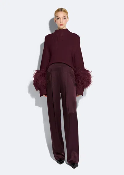 Lapointe Satin Relaxed Pant In Mulberry
