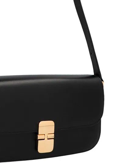 Apc A.p.c. Grace Leather Crossbody Bag In Black