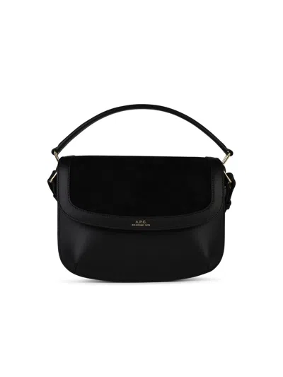 Shop Apc A.p.c. 'sarah' 'mini' Black Lear Bag