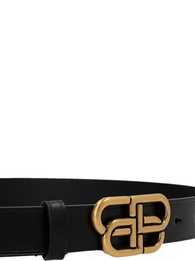 Balenciaga Bb Thin Belts Black