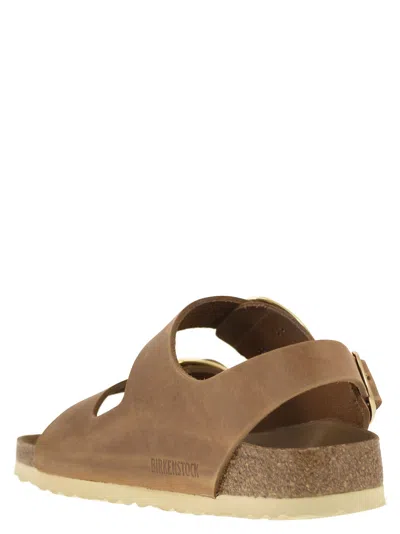 Birkenstock Milano Big Buckle Sandals In Gold