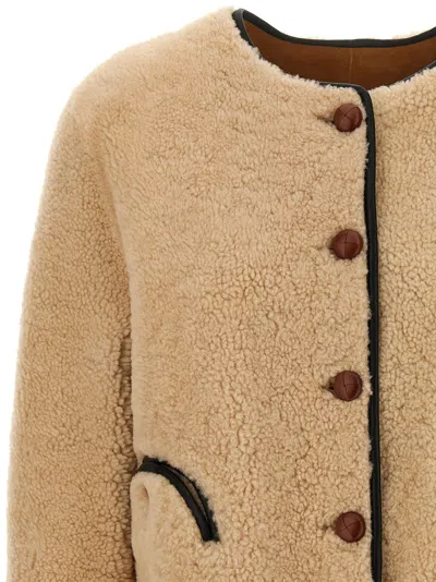 BLAZÉ MILANO BLAZÉ MILANO 'TATOOSH GLISS BOLERO' REVERSIBLE SHEEPSKIN JACKET 