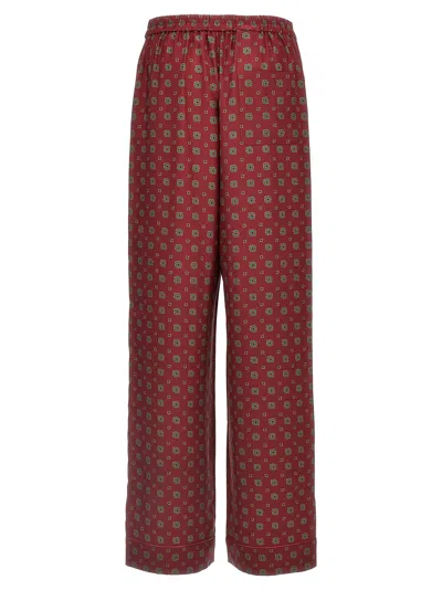 MOSCHINO PATTERNED PANTS BORDEAUX 